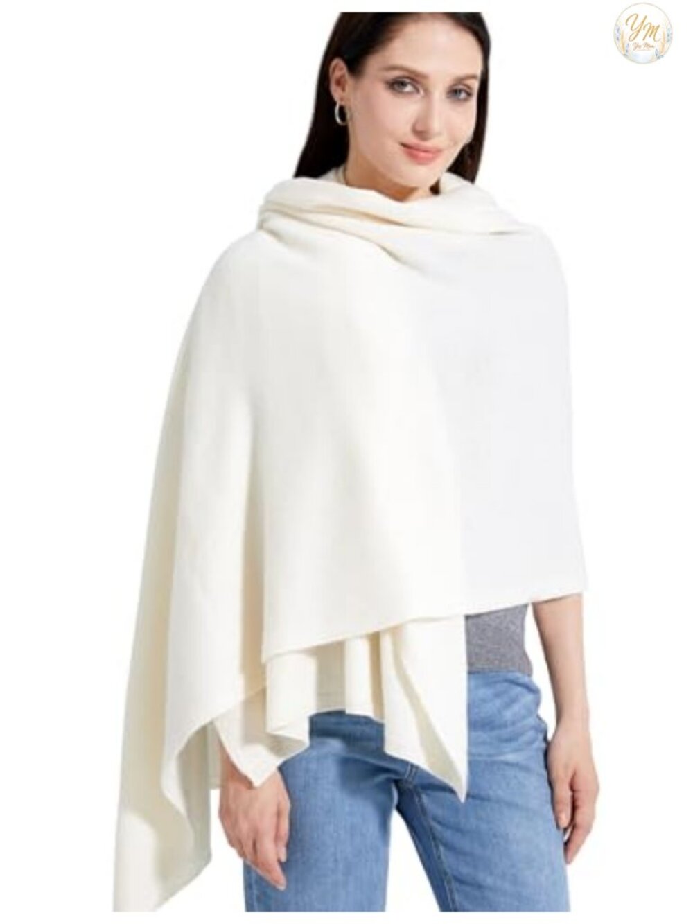 Cashmere Blend Wrap Scarf Stole for Women Travel Extra Large 87"x28"